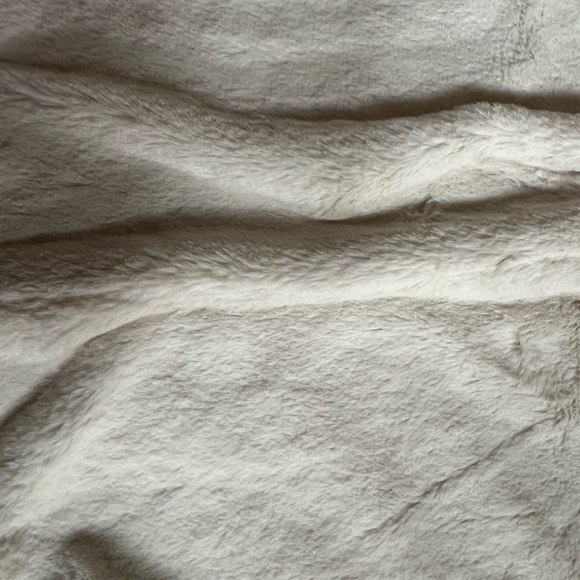 Zara Gray Teddy Jacket with Cream Faux Fur Collar - Picture 8 of 11